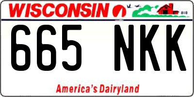 WI license plate 665NKK