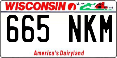 WI license plate 665NKM