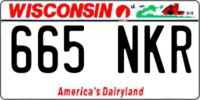 WI license plate 665NKR