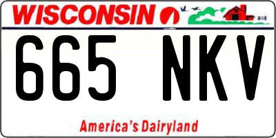 WI license plate 665NKV