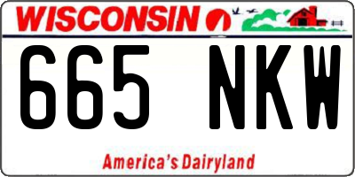 WI license plate 665NKW