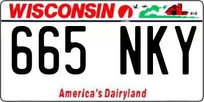 WI license plate 665NKY