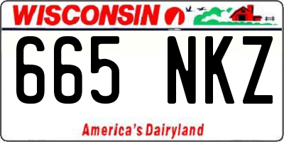 WI license plate 665NKZ