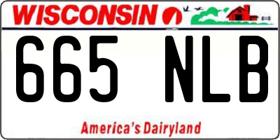WI license plate 665NLB