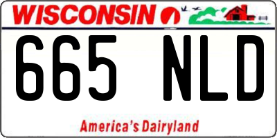 WI license plate 665NLD