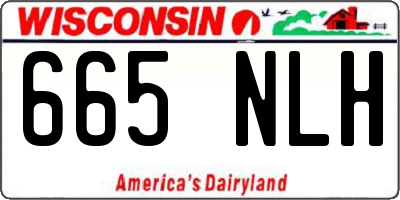 WI license plate 665NLH