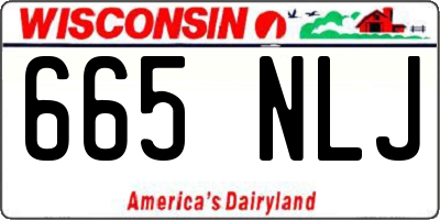 WI license plate 665NLJ