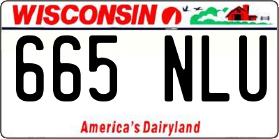 WI license plate 665NLU