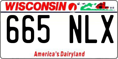 WI license plate 665NLX