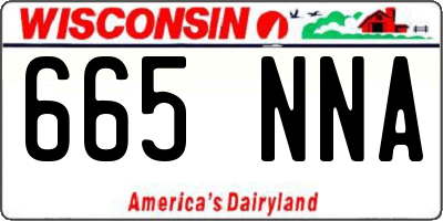 WI license plate 665NNA