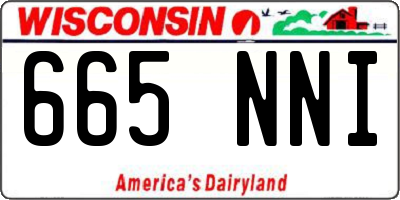 WI license plate 665NNI