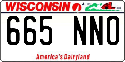 WI license plate 665NNO