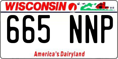 WI license plate 665NNP