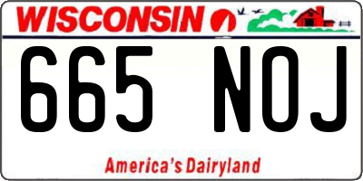 WI license plate 665NOJ