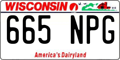 WI license plate 665NPG