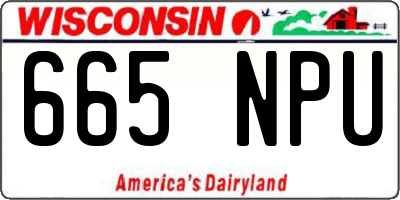WI license plate 665NPU