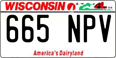 WI license plate 665NPV