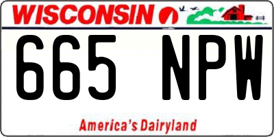 WI license plate 665NPW