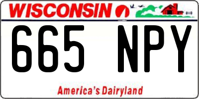 WI license plate 665NPY