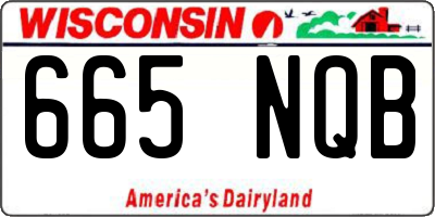 WI license plate 665NQB