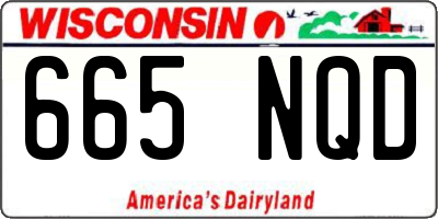 WI license plate 665NQD