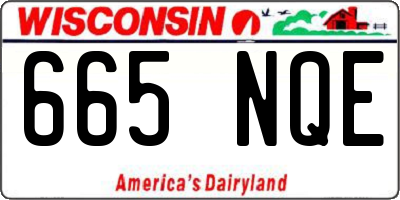 WI license plate 665NQE
