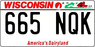 WI license plate 665NQK
