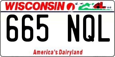 WI license plate 665NQL