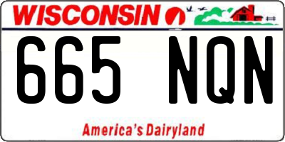 WI license plate 665NQN