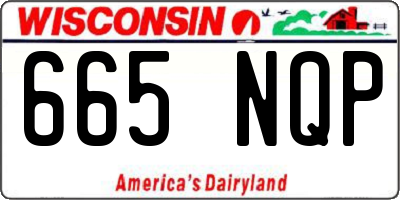 WI license plate 665NQP