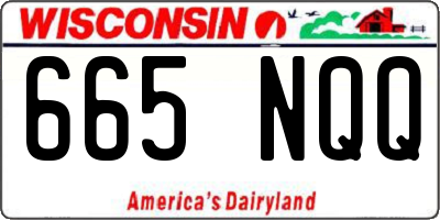 WI license plate 665NQQ