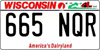 WI license plate 665NQR