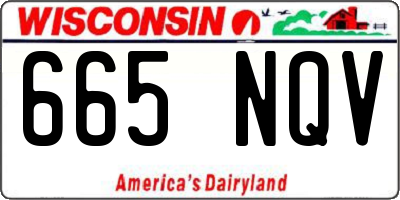 WI license plate 665NQV