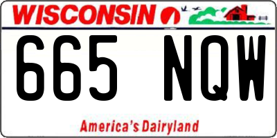 WI license plate 665NQW