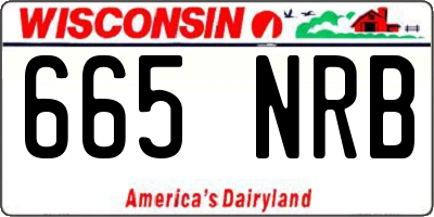 WI license plate 665NRB