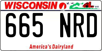 WI license plate 665NRD