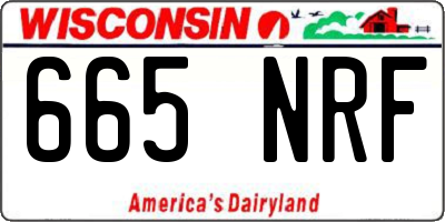 WI license plate 665NRF