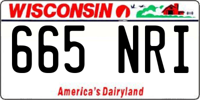 WI license plate 665NRI
