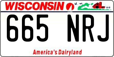 WI license plate 665NRJ