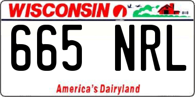 WI license plate 665NRL