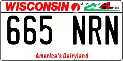 WI license plate 665NRN