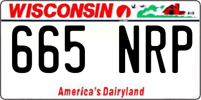 WI license plate 665NRP