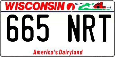 WI license plate 665NRT