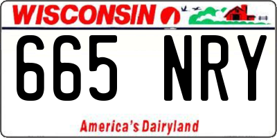 WI license plate 665NRY