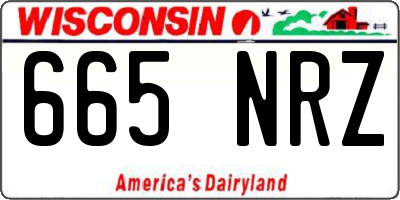 WI license plate 665NRZ
