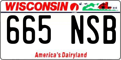 WI license plate 665NSB