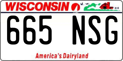 WI license plate 665NSG