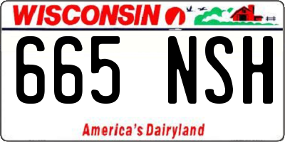 WI license plate 665NSH