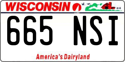WI license plate 665NSI
