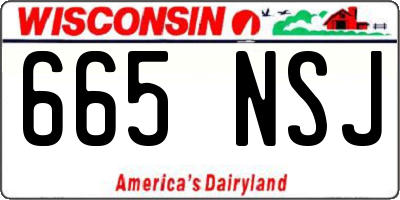 WI license plate 665NSJ